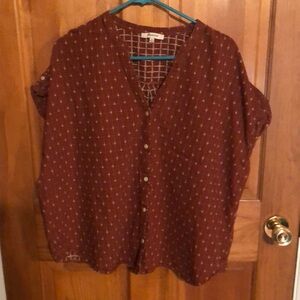 Madewell Collarless Central Shirt in Jacquard